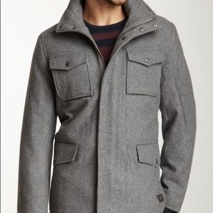 Ben Sherman Wool Blend Melton Peacoat